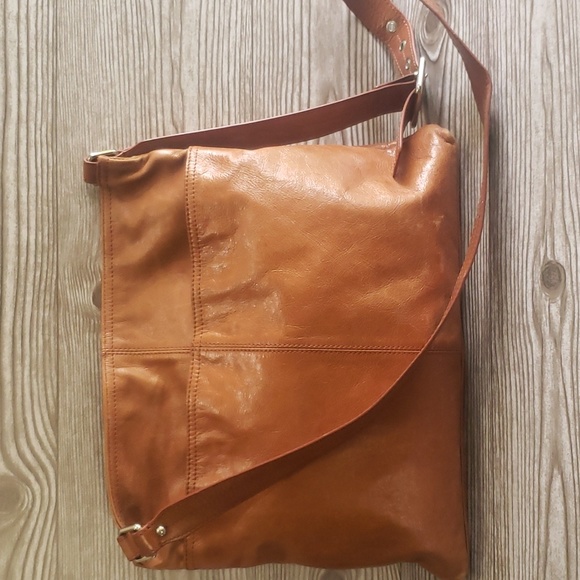 HOBO crossbody orange burnt distress leather bag - Picture 4 of 8
